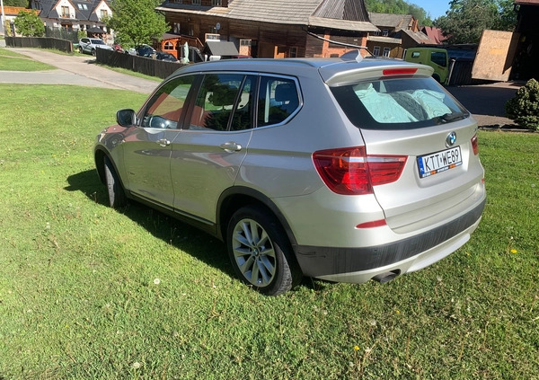 BMW X3 cena 59900 przebieg: 170000, rok produkcji 2013 z Krynki małe 121